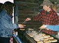 Fresh pancakes for the maple syrup